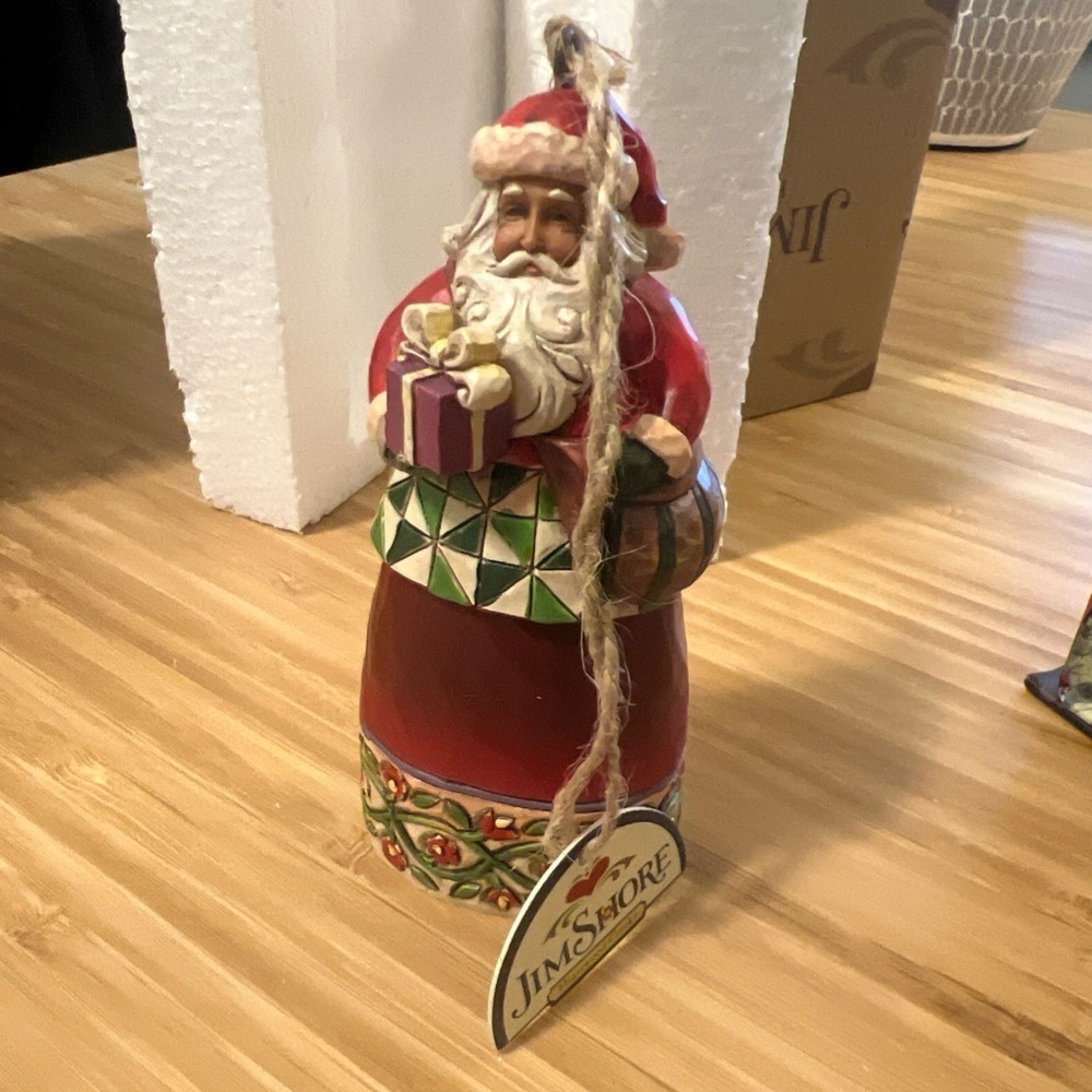 Jim Shore Festive Santa Christmas Ornament 4014377 New with box